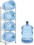 5 Gallon Water Jug Holder - 4 Tier Cooler Jug Rack, Detachable Dispenser Stand for Home, Kitchen, Office - Silver
