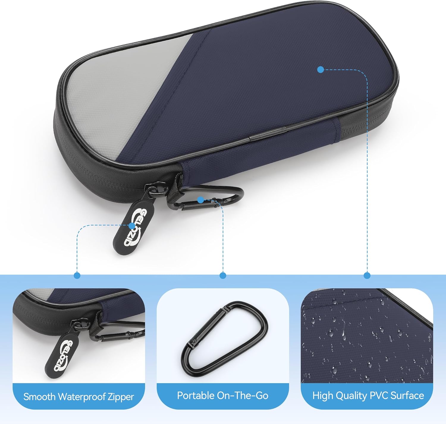 Insulin Travel Case Diabetic with 2 Reusable Ice Packs for Insulin Pen and Other Diabetic Supplies, Insulin Cooler Travel Case for The Daily Life and Trip, Dark Blue with Gray