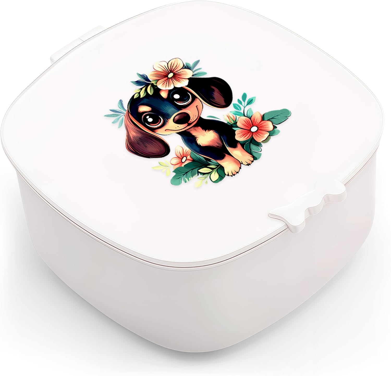 Small Hair Accessories Organizer Box For Girls Kids Teens Women, Hair clips/Ties/bands/pins/barrettes/scrunchies Organizer and Storage! (Dog)