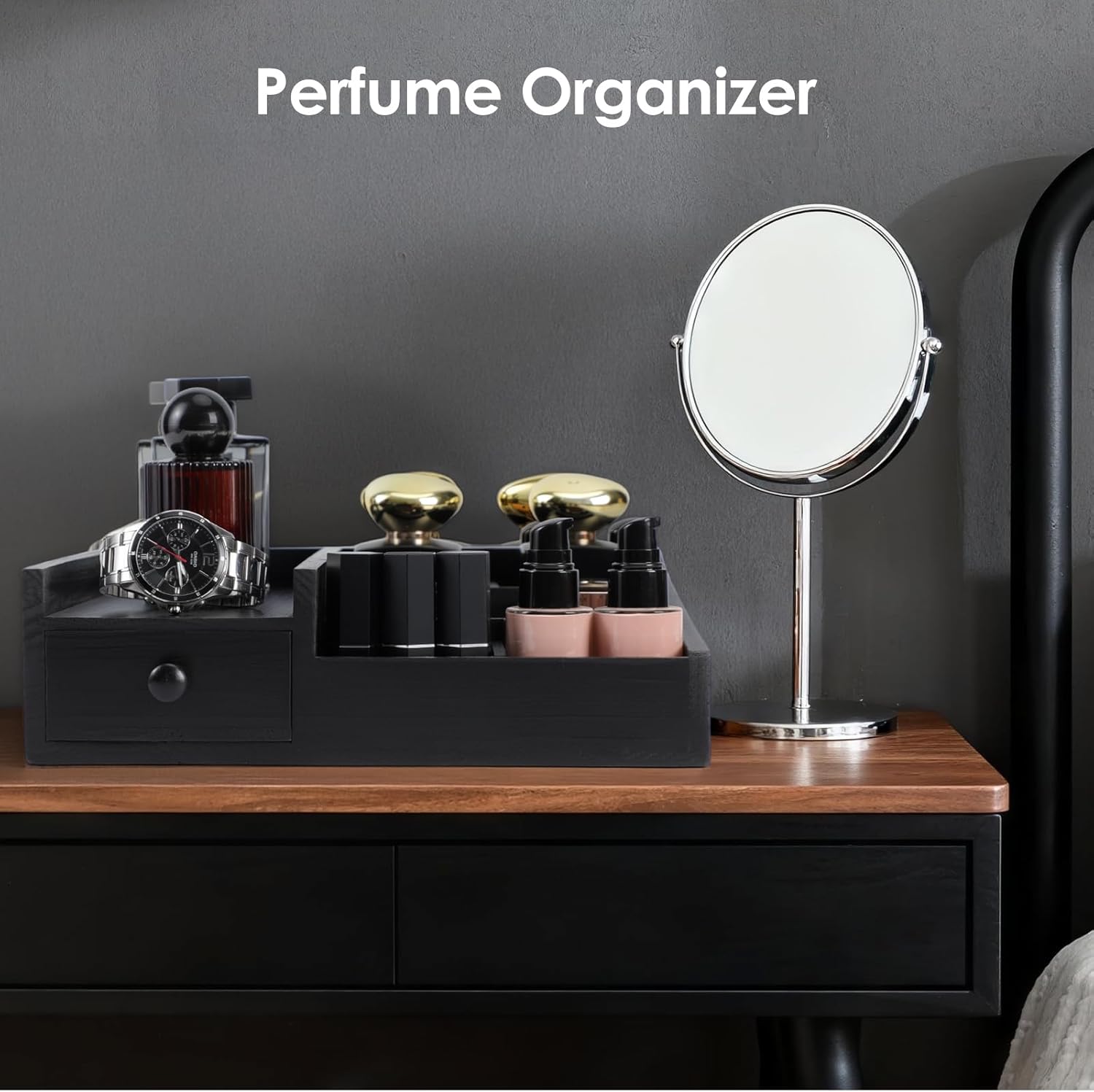 Cologne Organizer For Men,Perfume Organizer,Bathroom Organizers,Coffee Station Organizer,Shelf For Bathroom Counter,Counter Storage,Perfume Stand,Cologne Stand,Organizers for Vanity,Mens Gifts