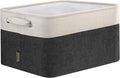 BALEINE 1 Pack Fabric Storage Bins for Shelves, Linen Storage Baskets for Organizing, Decorative Closet Bins for Clothes, Home (Black, 15''x11''x9.5'')
