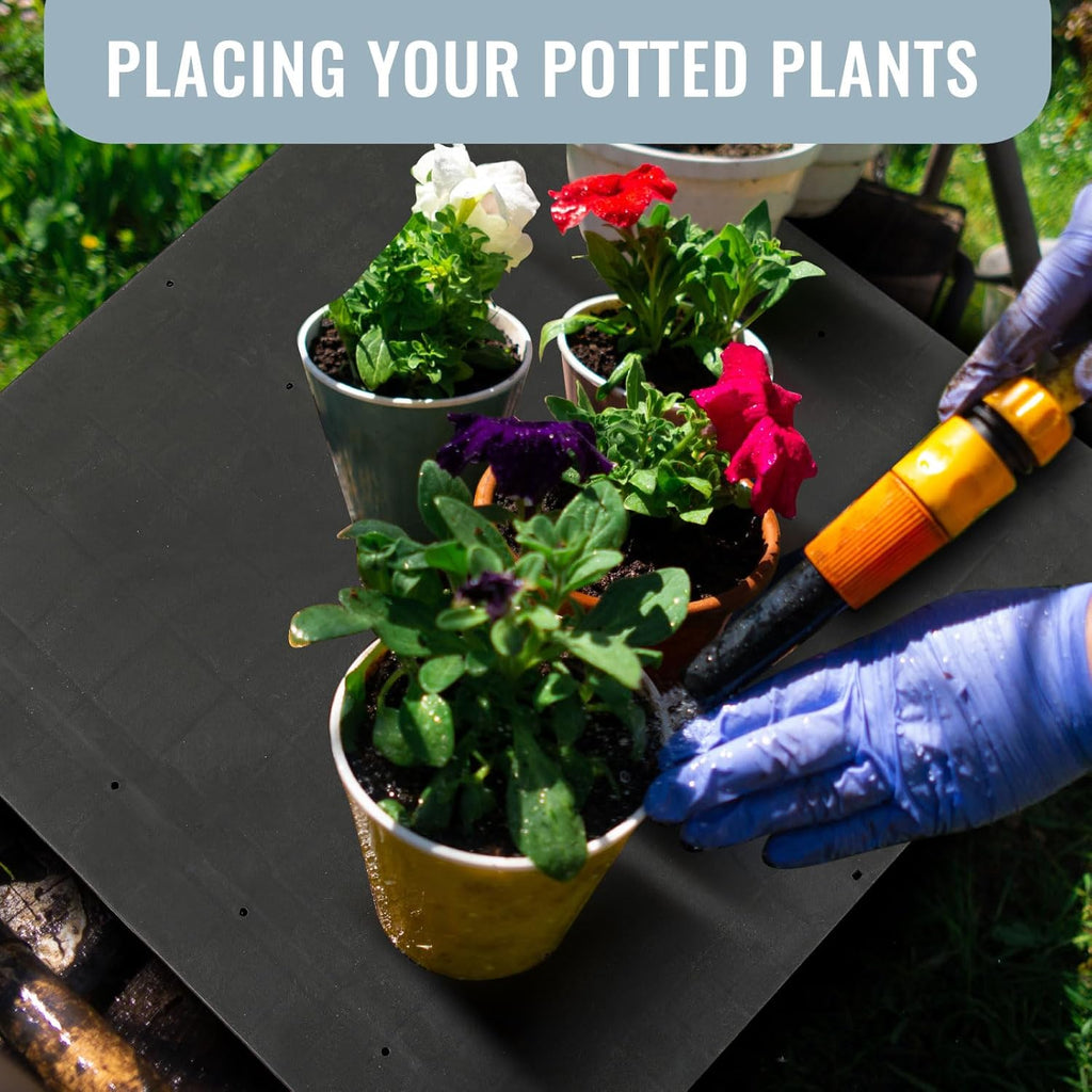 1 Pcs Plastic Pallet for Basement Storage Easy Stack Lightweight Floor Pallet Display Flooring Room Supermarket Christmas, Support up to 2000 Lbs (31.5'' L X 31'' W X 4.7'' H,Black)