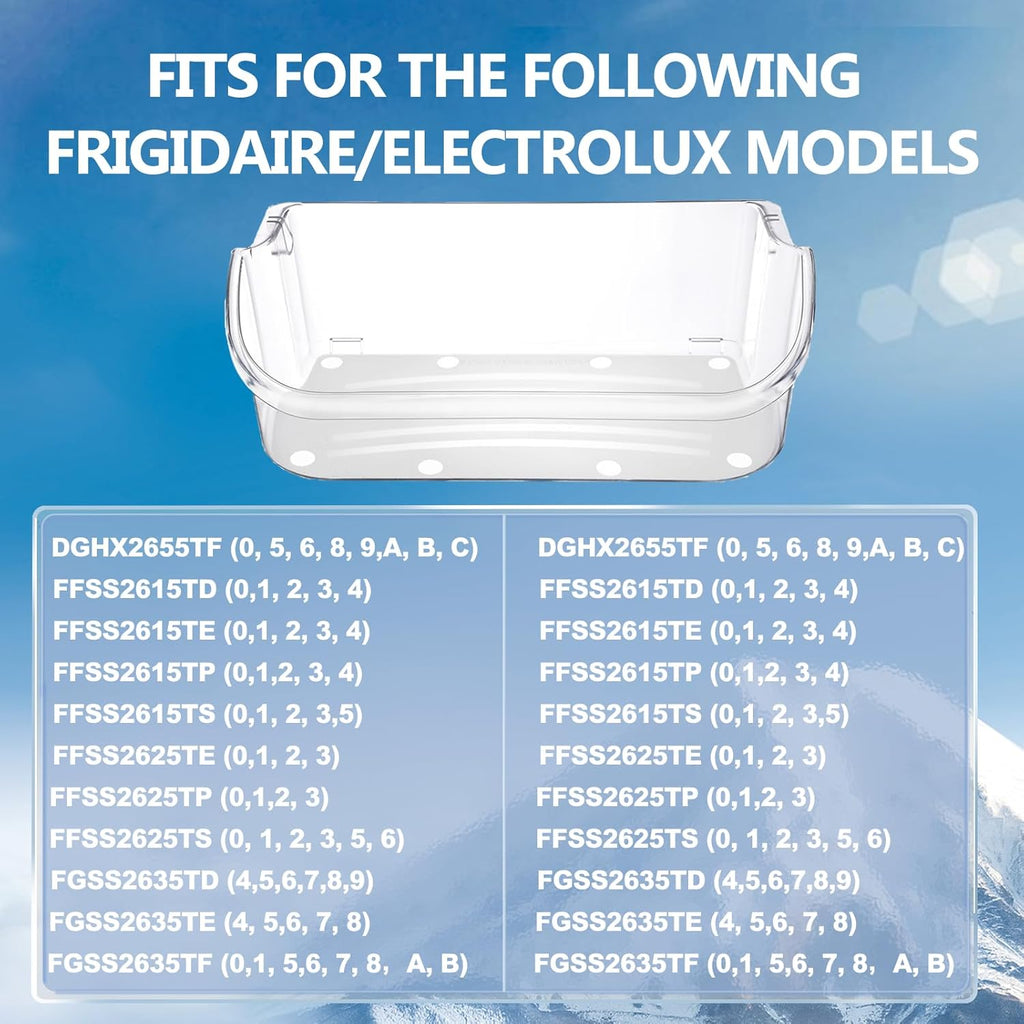 UPGRADE 240356402 Refrigerator Door Bin Replacement Part, Compatible with Frigidaire Refrigerator Door Shelf LFSS2612TF0 FFSS2615TS0 FGHS2631PF4A FGHS2655PF LGUS2642LF1 LFSS2612TE0 Door Bin(2-Pack)