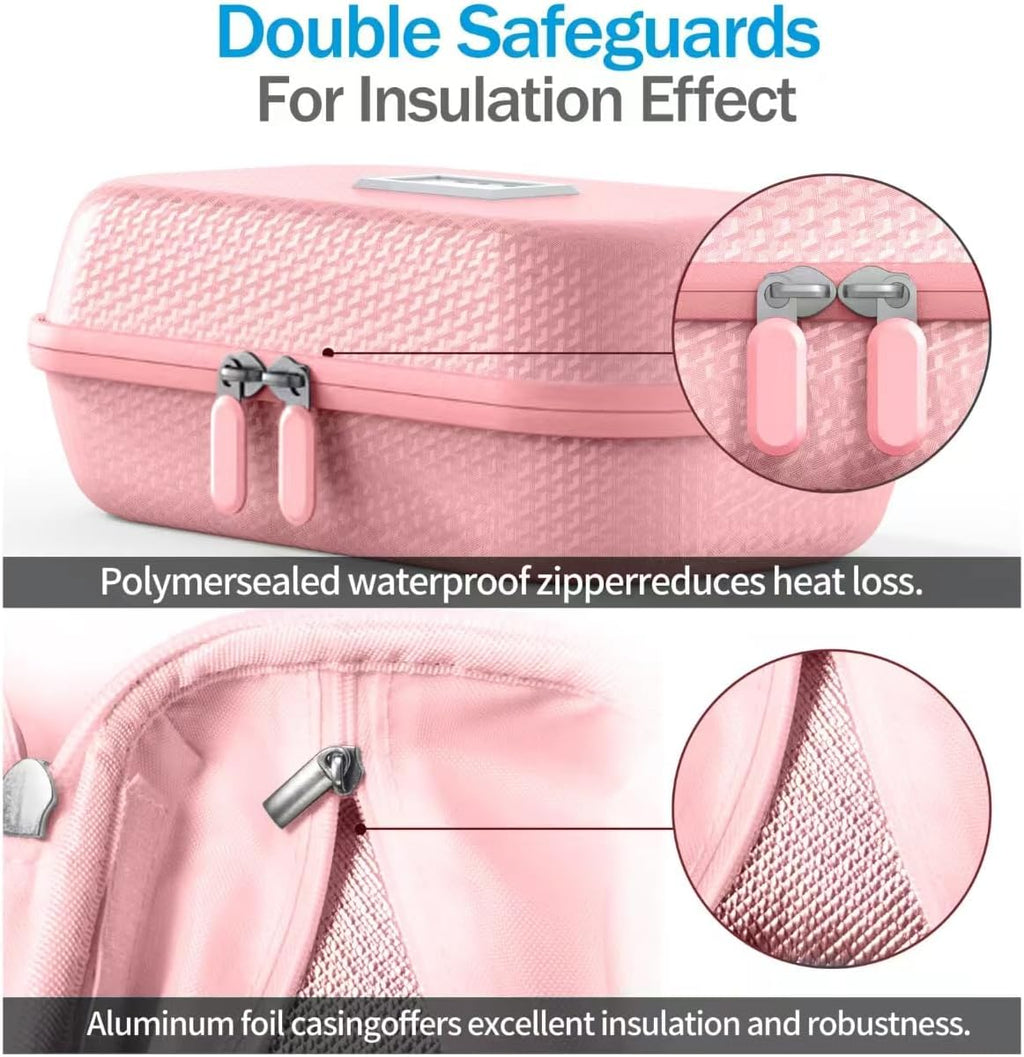 Insulin Cooler Travel Case TSA Approved, Refrigerated Medicine Travel Case with Temperature Display, Wrist Strap & 2 Reusable Ice Packs, Gift for Daily and Trip