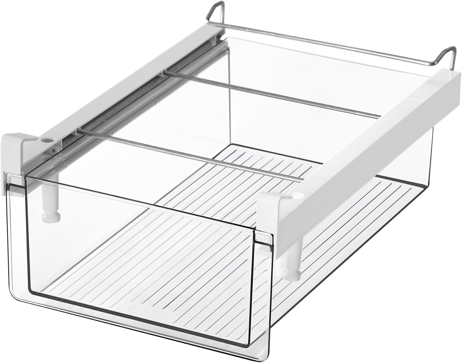 Large Fridge Drawer Organizer 14in-20in Upgradation Refrigerator Undershelf Drawer, Extra-Deep Storage Deli Meat, Cheese, Eggs, Fruit, Vegetable
