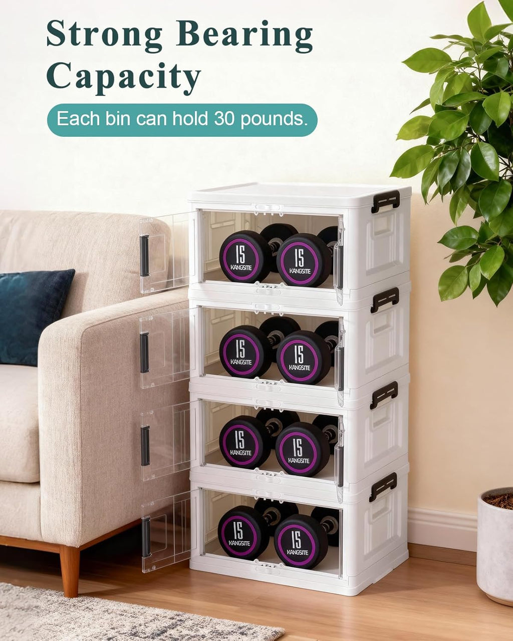 OlarHike Light daily necessities storage bins SBL7V2 folding 23QT 4PACK