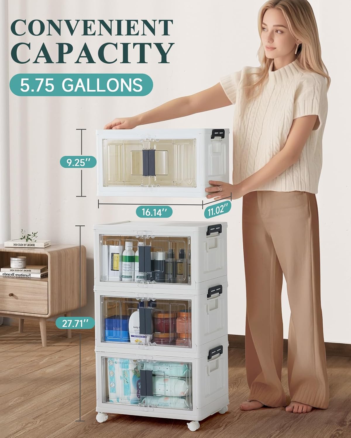 OlarHike Light daily necessities storage bins SBL7V2 folding 23QT 6PACK