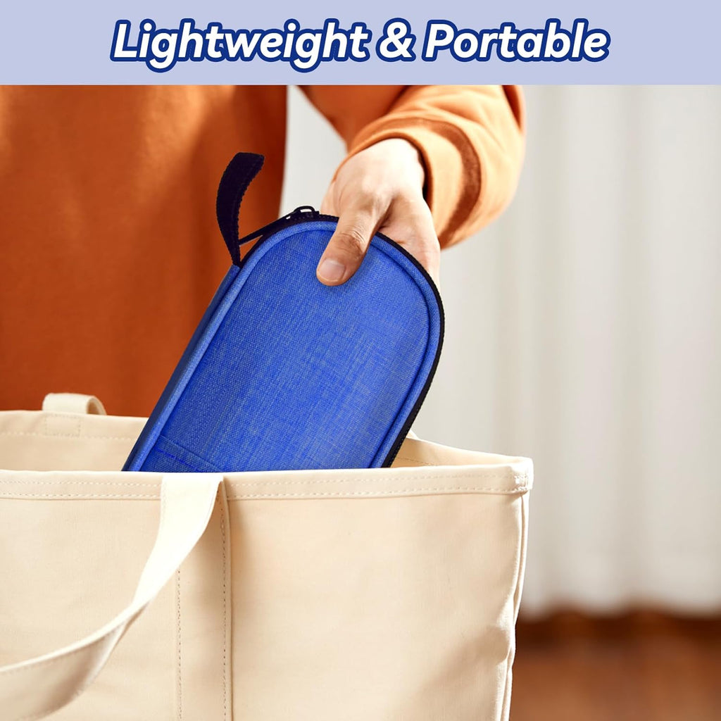 Insulin Cooler Travel Case, Medication Diabetic Cool Organizer Bag with 2 Ice Packs for Daily Life and Trip Use, Blue