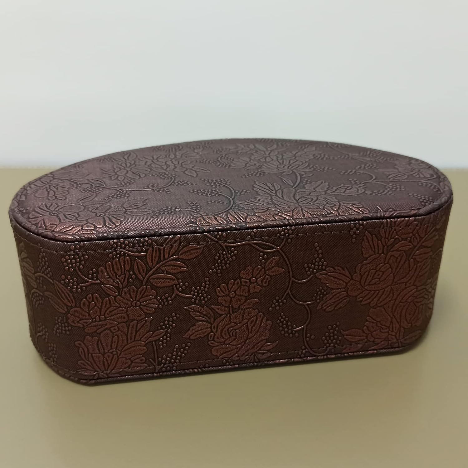 Leather Remote Control Holder TV Remote Caddy Store Box, Bedside Table Organizer for Controller, Media Player, Brush, Glasses, Note Paper and Pen Storage(Retro)