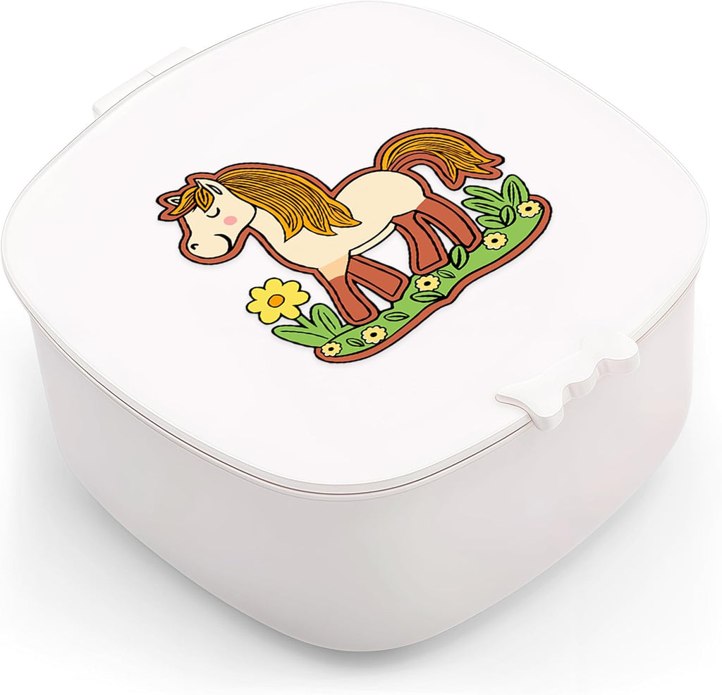 Small Hair Accessories Organizer Box For Girls Kids Teens Women, Hair clips/Ties/bands/pins/barrettes/scrunchies Organizer and Storage! (Horse)