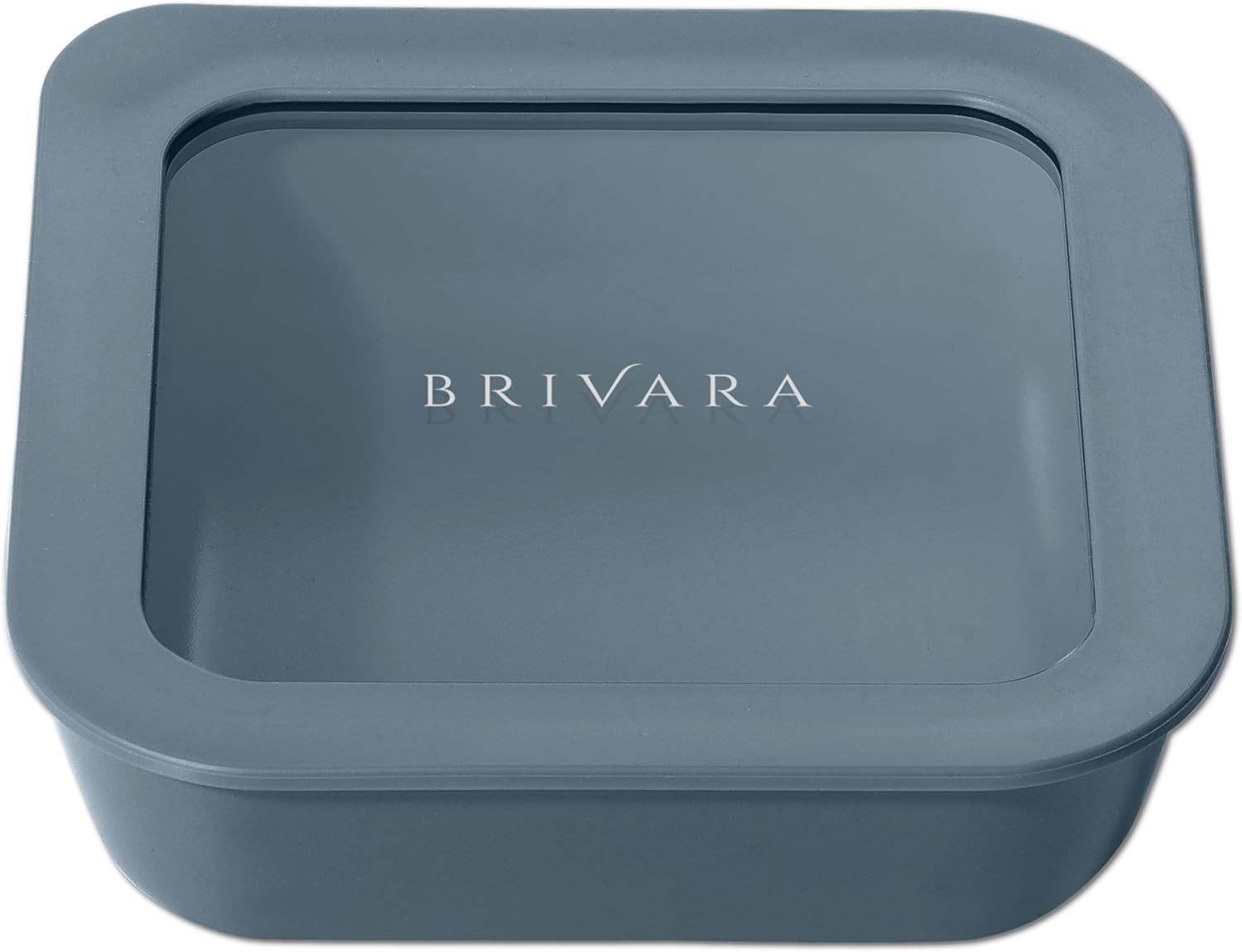 Ceramic Coated Glass Food Storage Container | No PTFE, PFOA, PFAS, and BPA | Reusable Non Toxic Meal Prep Container with Glass Lid | Easy To Store | 2.5 Cup Square [Dusk]