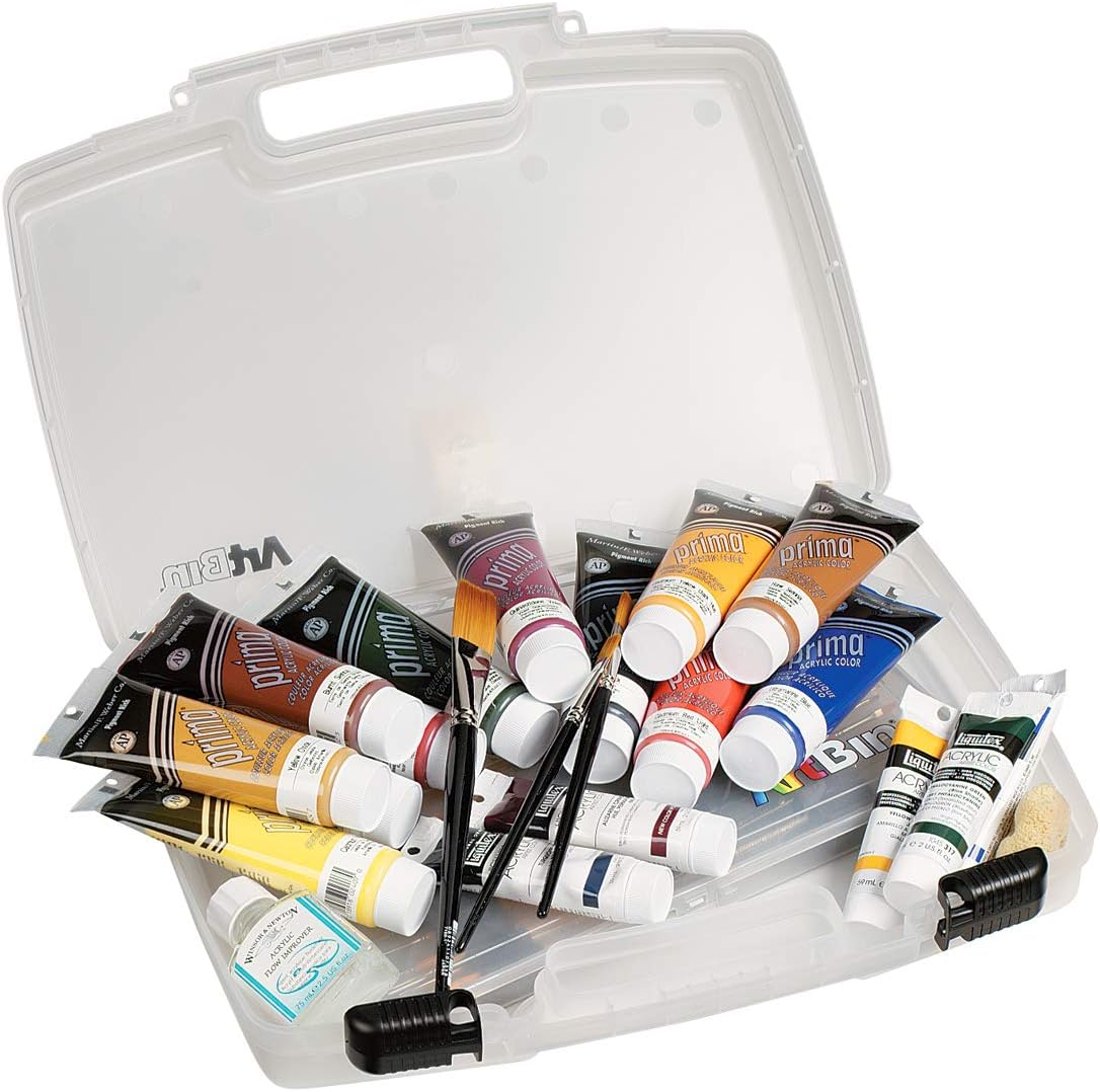 ArtBin 17 inch 8017AB Quick View Carrying Case, Portable Art & Craft Organizer with Handle, 1 Plastic Storage Case - 17" Standard Base Open Core