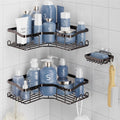 Shower Caddy 3 Pack, Adhesive Bathroom Organizer for Storage & Decor, No Drilling, Large Capacity Rustproof Stainless Steel Shelves for Inside Shower & Kitchen