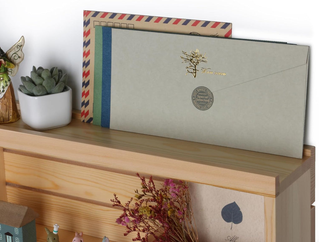 Innovation Key Holder for Wall, Mail Organizer with Key Hooks, Keys Holder on Wall, Natural Color