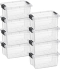Superio Clear Storage Bins with Lids, 3 Quart BPA Free Plastic Containers, Transparent Boxes for Organizing, Stackable Crates, Organizer Totes for Home, Office, School, and Dorm