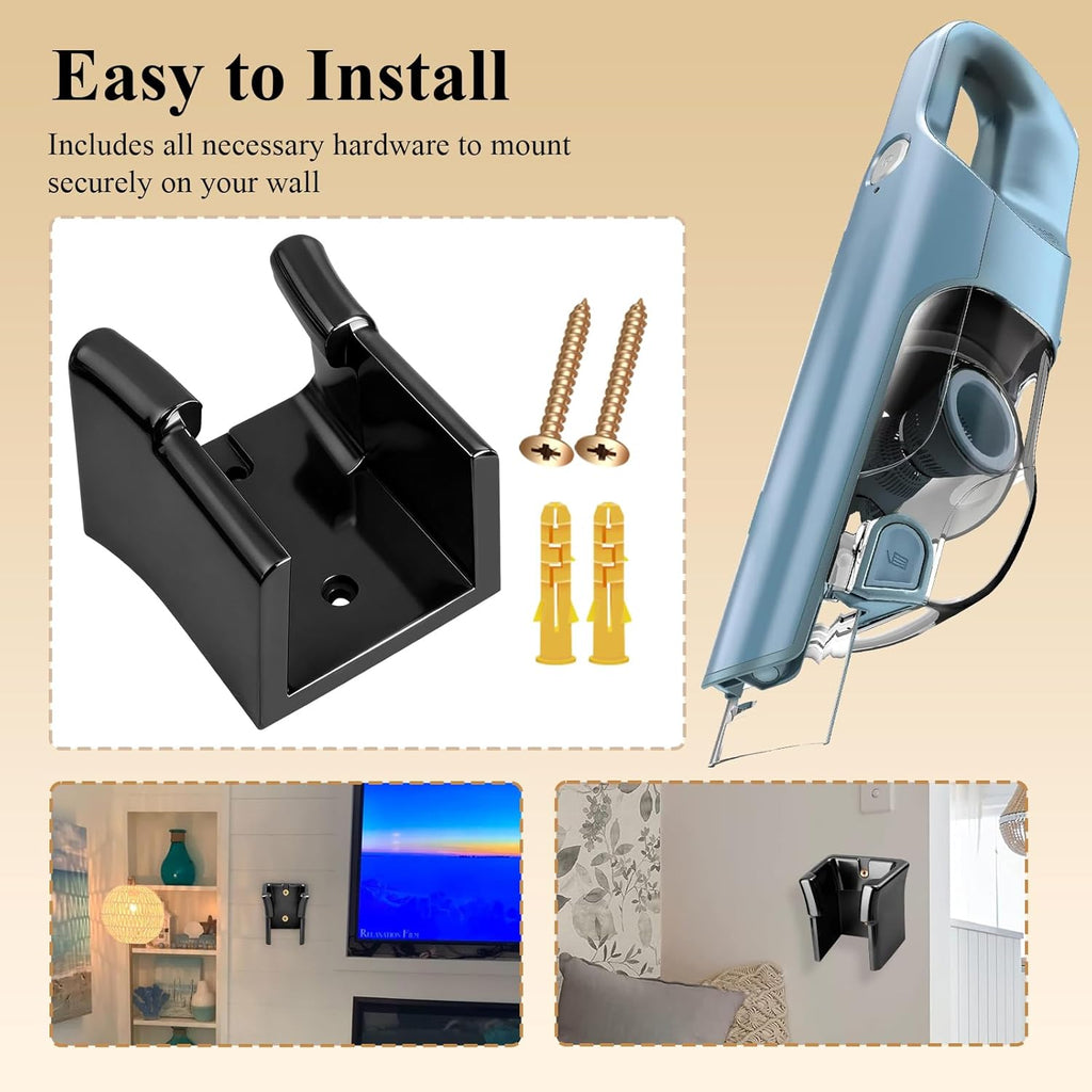 1 Pc Wall Mount Vacuum Holder/Docking Station/Cordless Organizer, Fit for Shark Ultra Cyclone Handheld Vacuum CH700, CH900, CH950 Series Models, W/Screws & Drywall Anchors, Save Space & Reduce Clutter