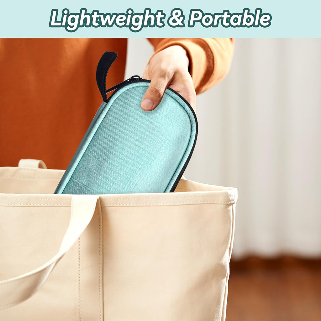 Insulin Cooler Travel Case, Medication Diabetic Cool Organizer Bag with 2 Ice Packs for Daily Life and Trip Use, Green