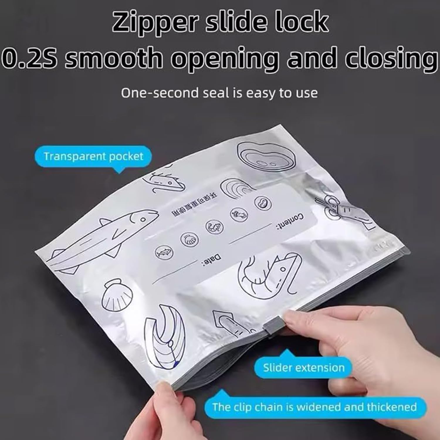 Reusable Food Storage Bags - Zipper Lock Reusable Food Storage Pouches, 30 Pieces Aluminium Foil Freezer Organizer for Kitchen, Pantry, Container for Seafood, Meats, Vegetables, Snacks, Candy, Fruit