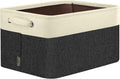 BALEINE 1 Pack Fabric Storage Bins for Shelves, Linen Storage Baskets for Organizing, Decorative Closet Bins for Clothes, Home (Black, 17''x13''x10.5'')