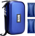 Insulin Cooler Travel Case, TSA Approved Medication Diabetic Cooler Organizer Bag with Thermometer Temperature Display 2 Ice Packs, Blue