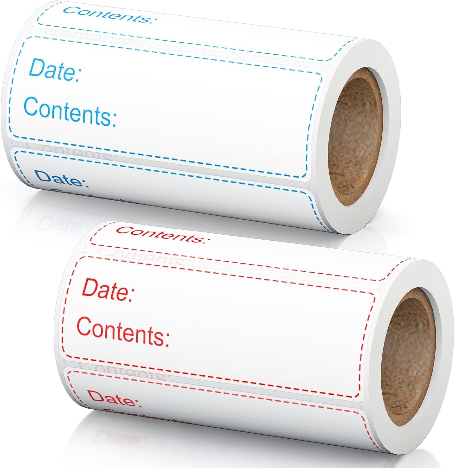 1" x 3" Freezer Labels, 350 PCS Removable Food Storage Stickers, 2 Color Waterproof & Oil-Resistant Write-On Freezer Labels for Kitchen, Refrigerator, Meal Prep, and Containers, TRSTGIX