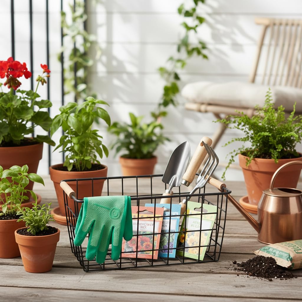 LeleCAT Wire Baskets with Wooden Handles Wire Storage Organizer Bin Baskets, Pantry, Closets, Bedrooms - Set of 2（Black）