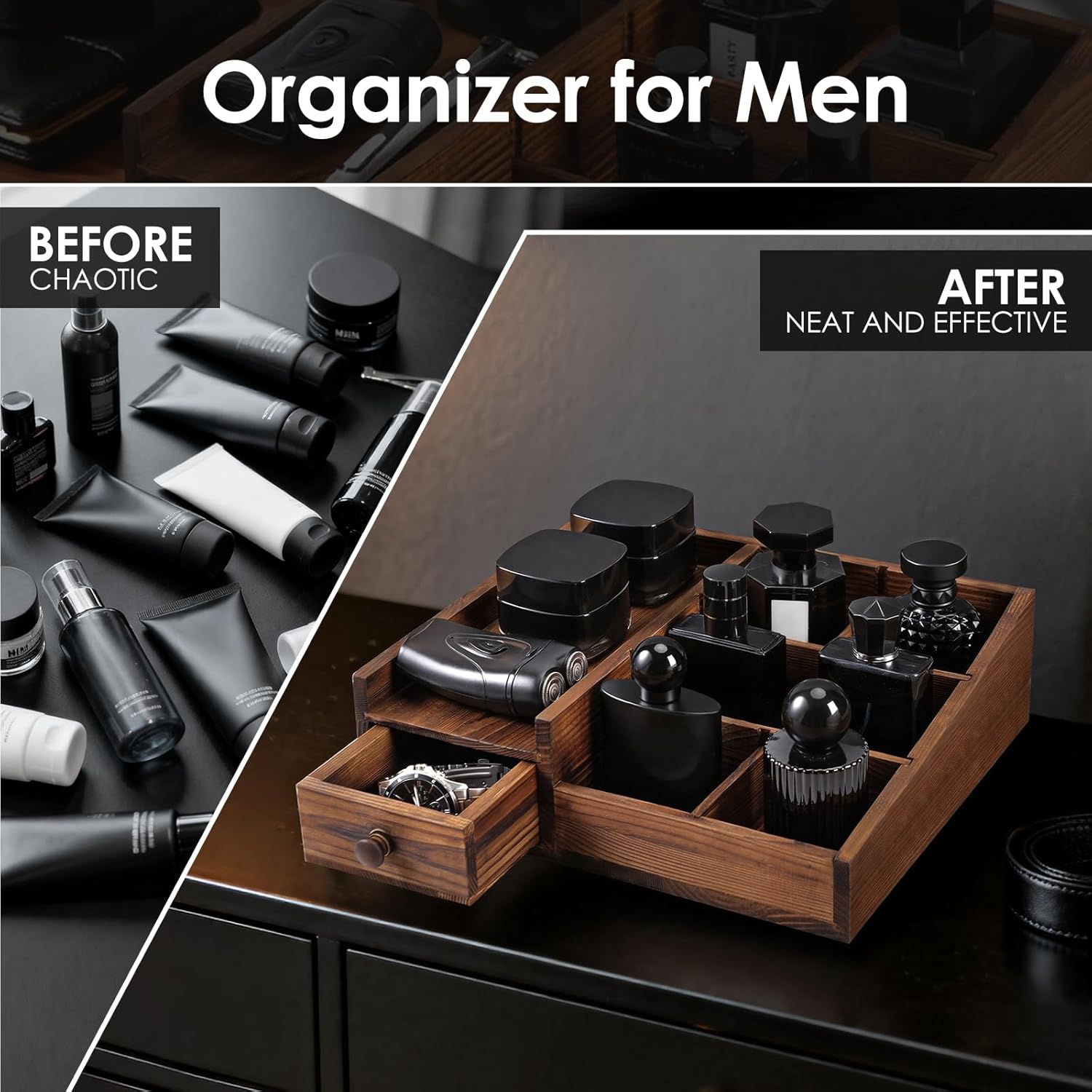 Cologne Organizer For Men,Perfume Organizer,Bathroom Organizers,Coffee Station Organizer,Shelf For Bathroom Counter,Counter Storage,Perfume Stand,Cologne Stand,Organizers for Vanity,Mens Gifts