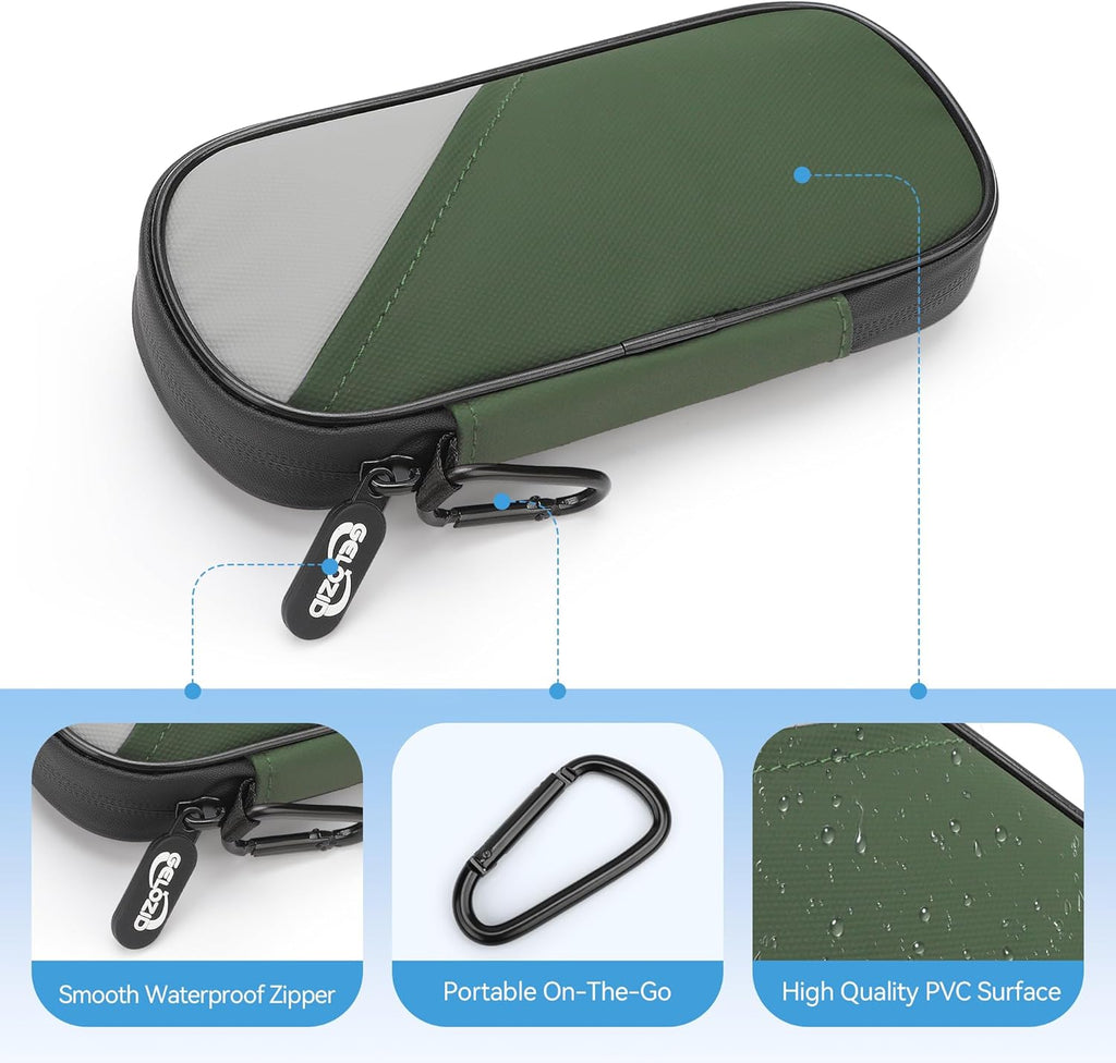 Insulin Travel Case Diabetic with 2 Reusable Ice Packs for Insulin Pen and Other Diabetic Supplies, Insulin Cooler Travel Case for The Daily Life and Trip, Green with Gray