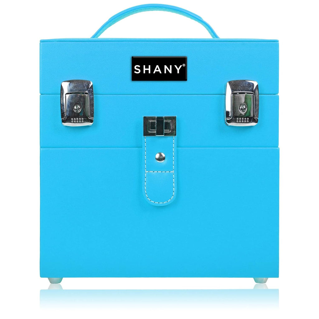 SHANY Color Matters - Makeup Travel Case Nail Accessories Organizer and Makeup Train Case - Makeup Storage Box - Vicious Blue