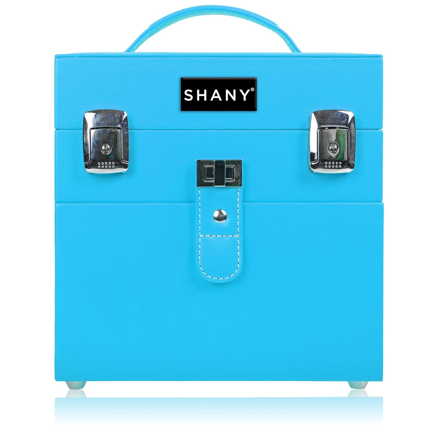 SHANY Color Matters - Makeup Travel Case Nail Accessories Organizer and Makeup Train Case - Makeup Storage Box - Vicious Blue