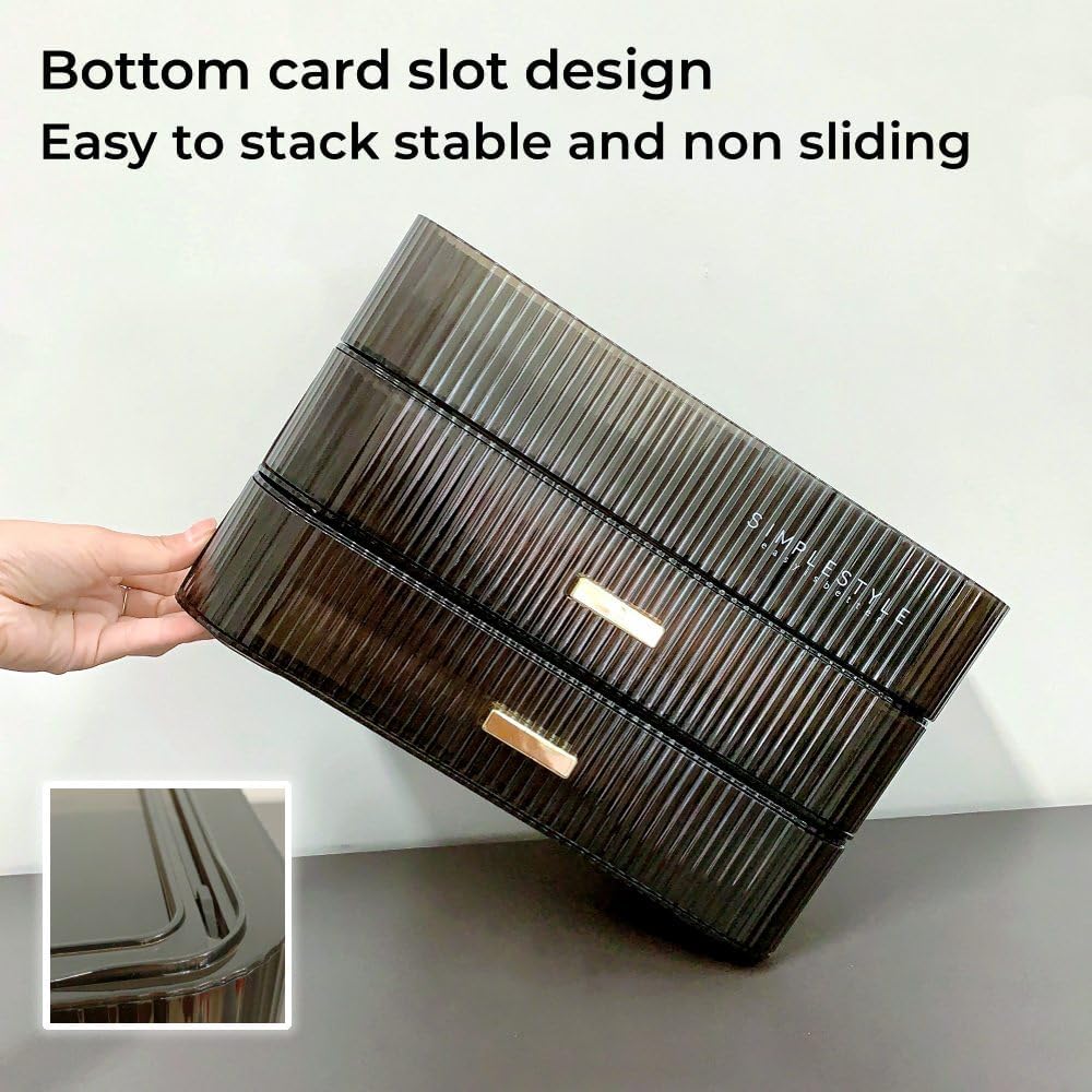 Makeup Organizer with Drawers Stackable Skincare Cosmetic Makeup organization for vanit Bathroom Desk Countertop