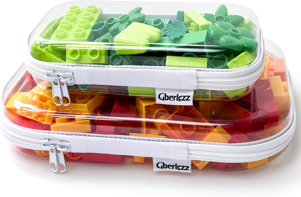 Clear Hard Zipper Case for Storage, Durable Clear Zipper Pouches, Hard Plastic Zippered Pencil Pouch for Snacks Toy Travel Organizer