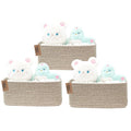 COMFY-HOMI 13" x 8.5" x 5.1" Storage Baskets for Organizing | Cotton Rope Woven Basket | Toy Storage Bin Box | Basket for Shelves, Closet Organizer Bin, Decorative Closet Shelf, 3 Pack, All brown