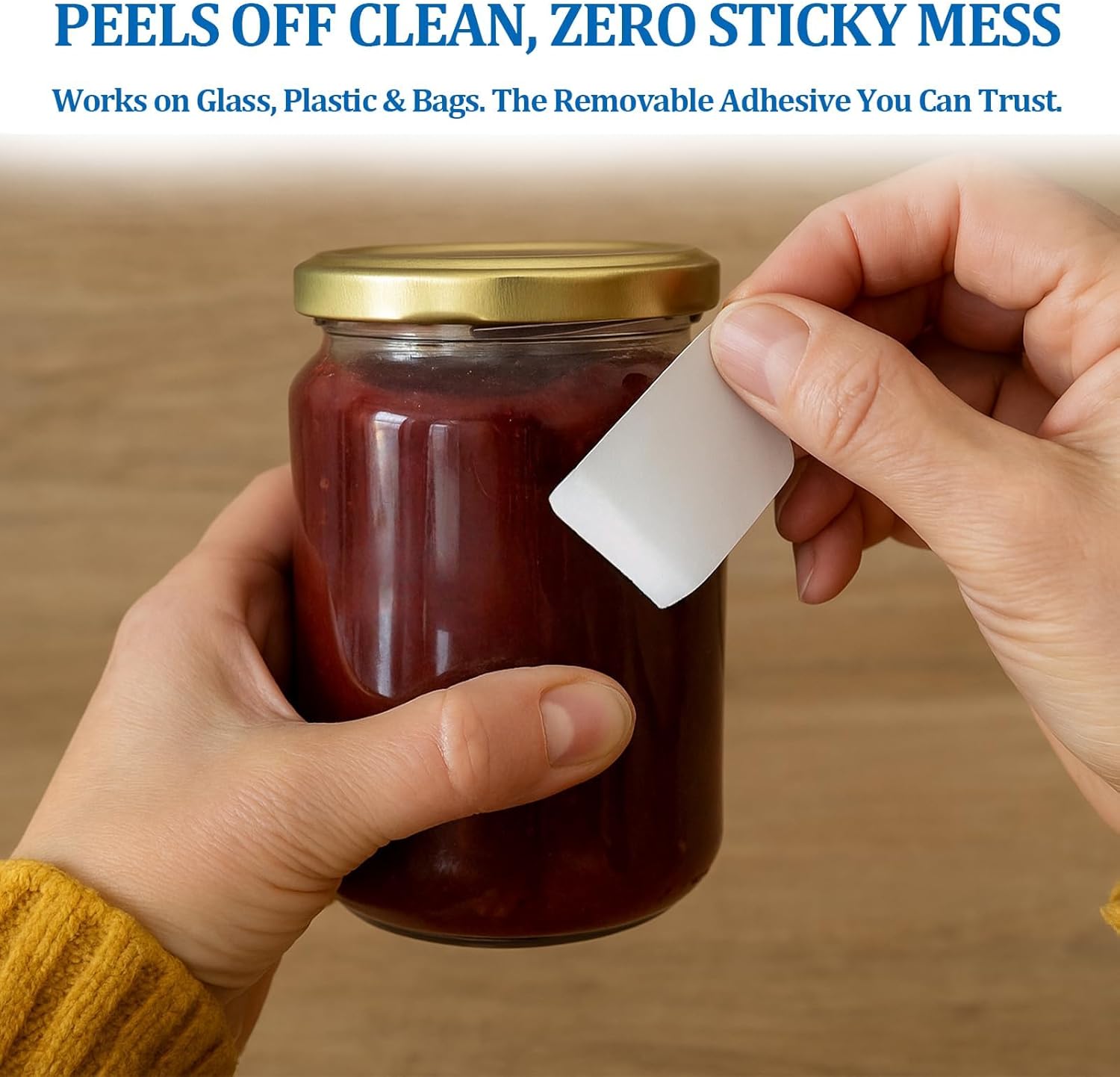 1000 Pack Blank Removable Freezer Labels Food Labels for Containers, Pantry Organization Waterproof, Write-On Freezer Labels for Kitchen, Restaurant & Grocery （1 * 2 Inch）