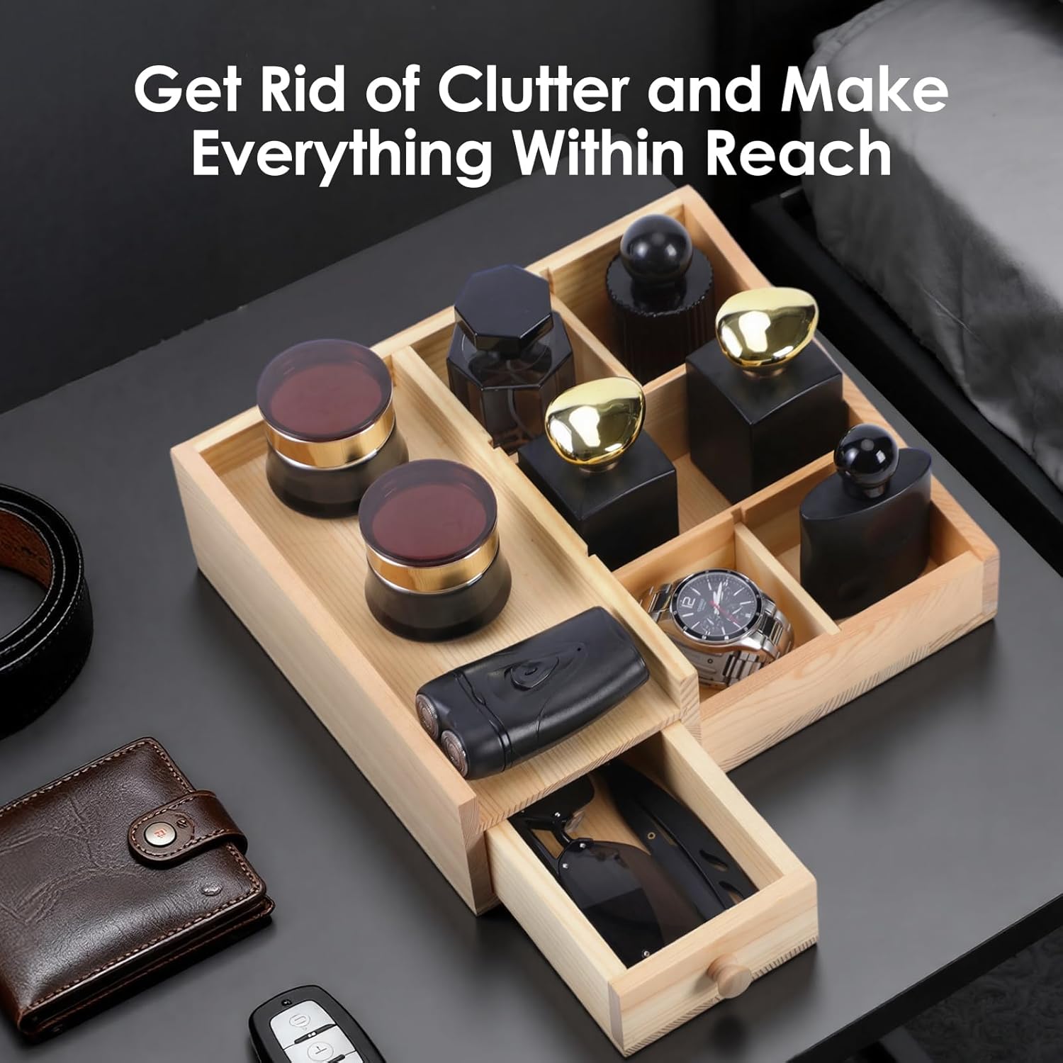 Cologne Organizer For Men,Perfume Organizer,Bathroom Organizers,Coffee Station Organizer,Shelf For Bathroom Counter,Counter Storage,Perfume Stand,Cologne Stand,Organizers for Vanity,Mens Gifts