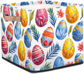 TropicalLife 13x13x13 Inch Large Fabric Storage Cube Easter Eggs Foldable Storage Bin with Handles Organizer Boxes Cube Basket for Shelves Organizing Closet