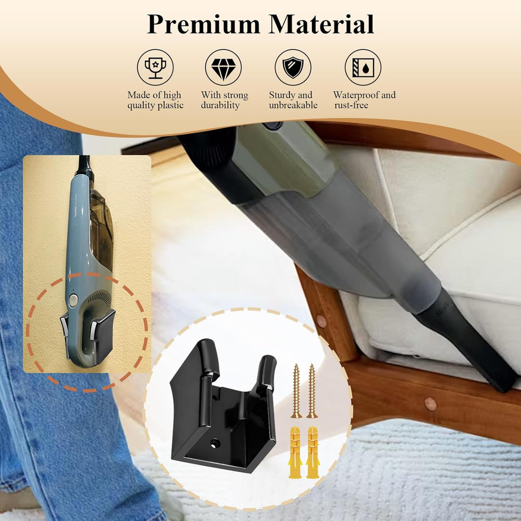 1 Pc Wall Mount Vacuum Holder/Docking Station/Cordless Organizer, Fit for Shark Ultra Cyclone Handheld Vacuum CH700, CH900, CH950 Series Models, W/Screws & Drywall Anchors, Save Space & Reduce Clutter