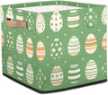 TropicalLife 13x13x13 Inch Large Fabric Storage Cube Easter Sage Green Foldable Storage Bin with Handles Organizer Boxes Cube Basket for Shelves Organizing Closet