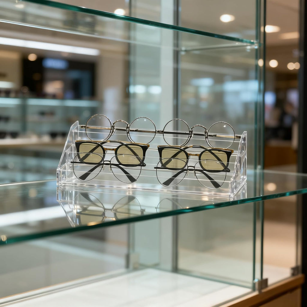 Sunglasses Organizer - Clear Eyeglasses Display - Eyeglasses Storage - Essential Oils Holder- Nail Polish Organizer(3 Layer)