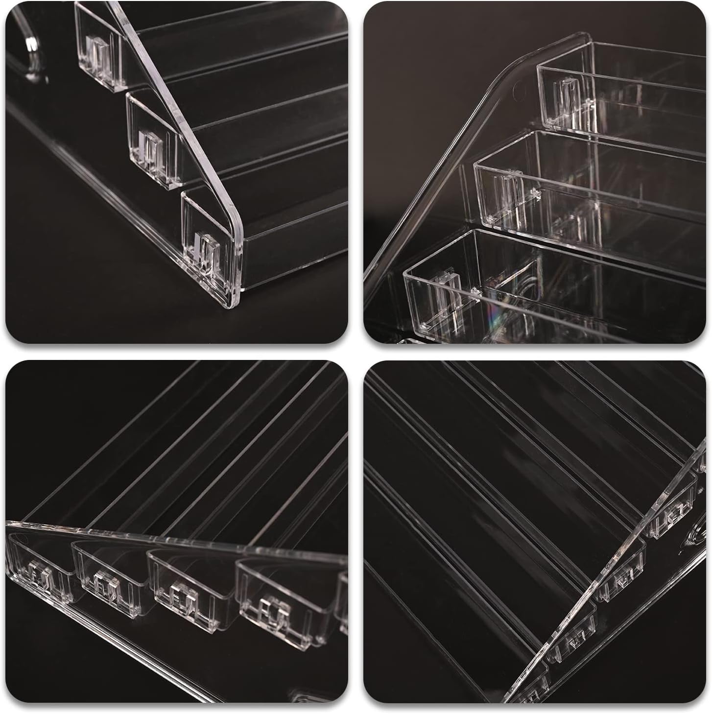 Sunglasses Organizer - Clear Eyeglasses Display - Eyeglasses Storage - Essential Oils Holder(4 Layer)