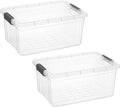 Superio Storage Bins with Lids- 2 Pack, 21 Qt Clear Boxes for Organizing, Stackable Plastic Containers- BPA Free, Non-Toxic, Odor Free, Organizer for Home, Office, Dorm