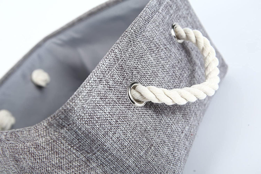 TcaFmac Organization and Storage Basket for Organizing - Large 4 Pack 16x12x8 inch Collapsible Storage Bins for Shelves, Fabric Storage Cubes for Closet Cloth Nursery Toy Books Gifts (Grey)