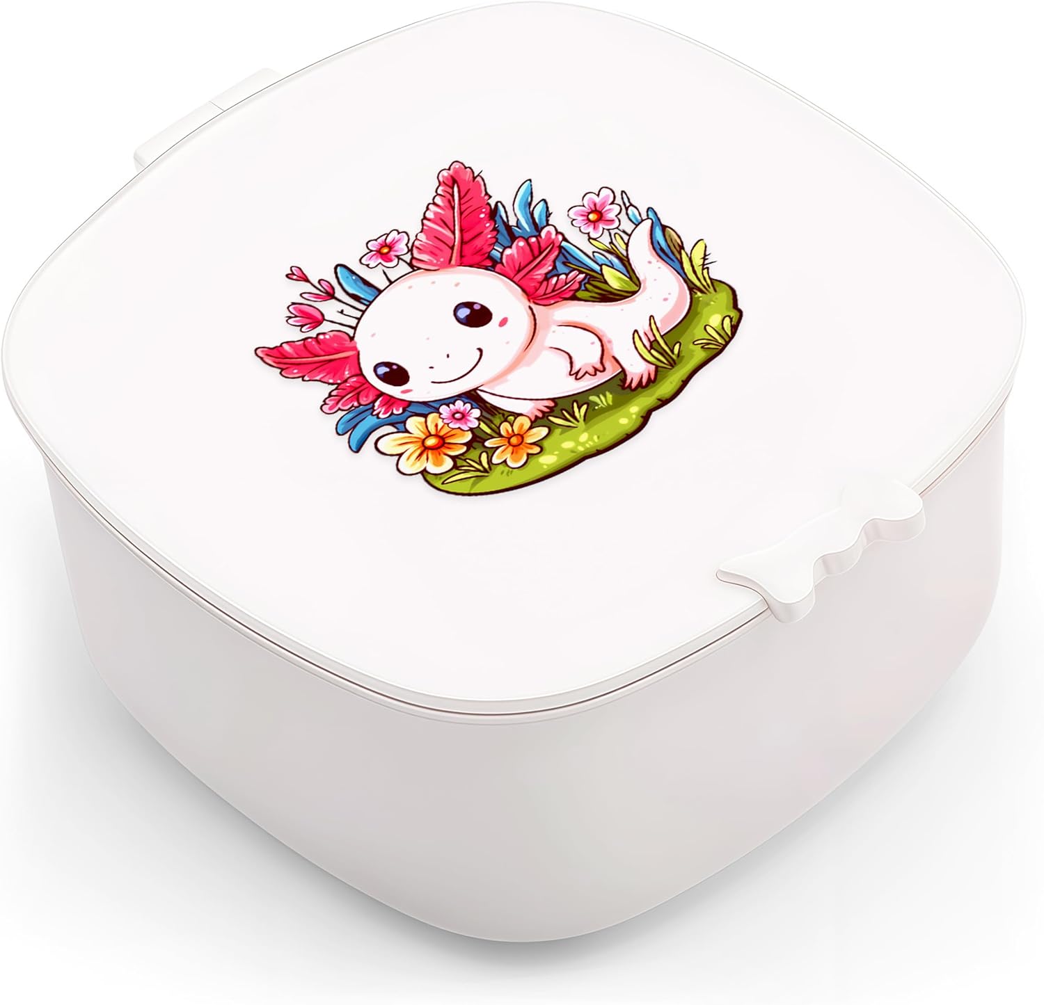 Small Hair Accessories Organizer Box For Girls Kids Teens Women, Hair clips/Ties/bands/pins/barrettes/scrunchies Organizer and Storage! (Axolotl)