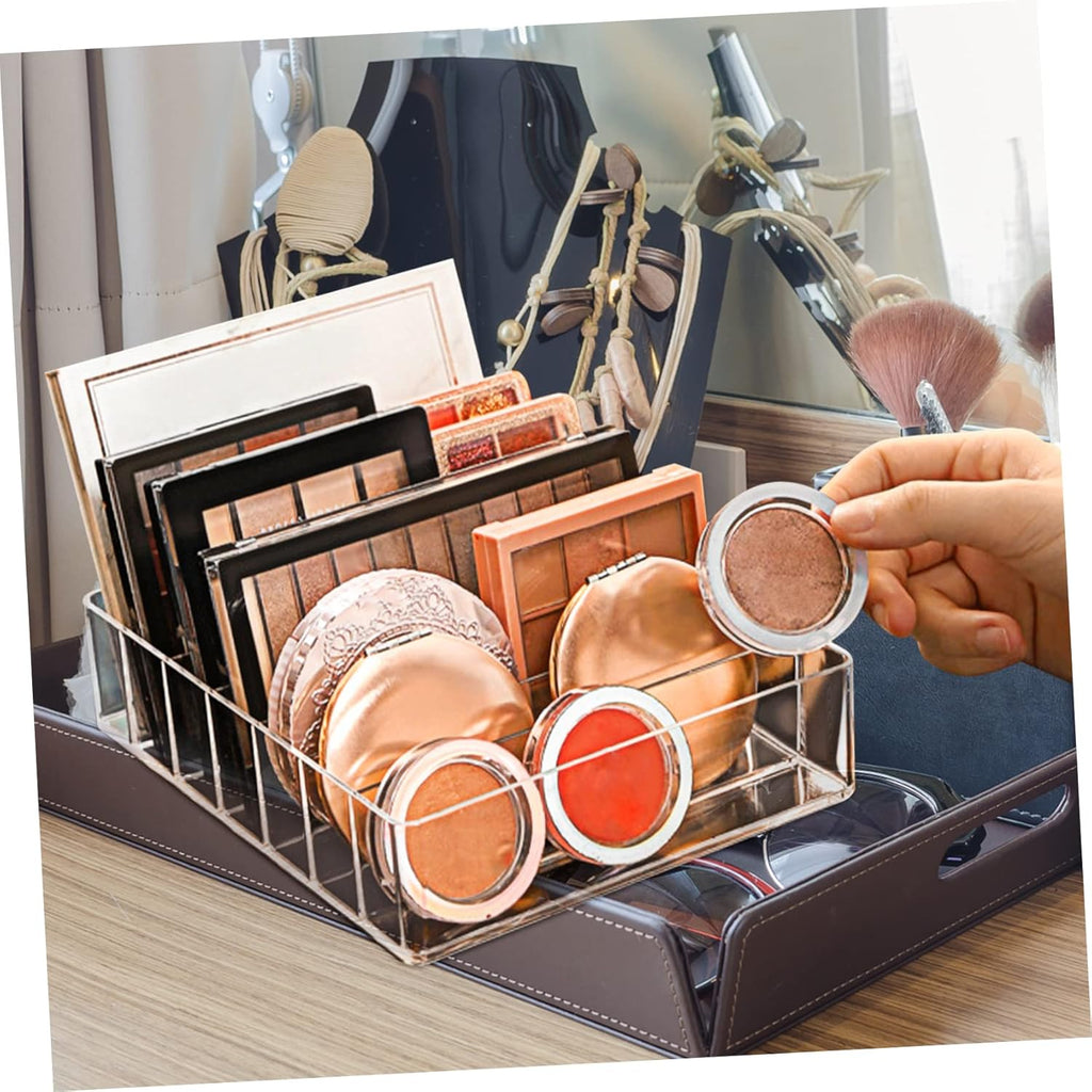 Acrylic Makeup Stand Eyeshadow Palette Holder Countertop Organizer Vertical Storage for Cosmetics