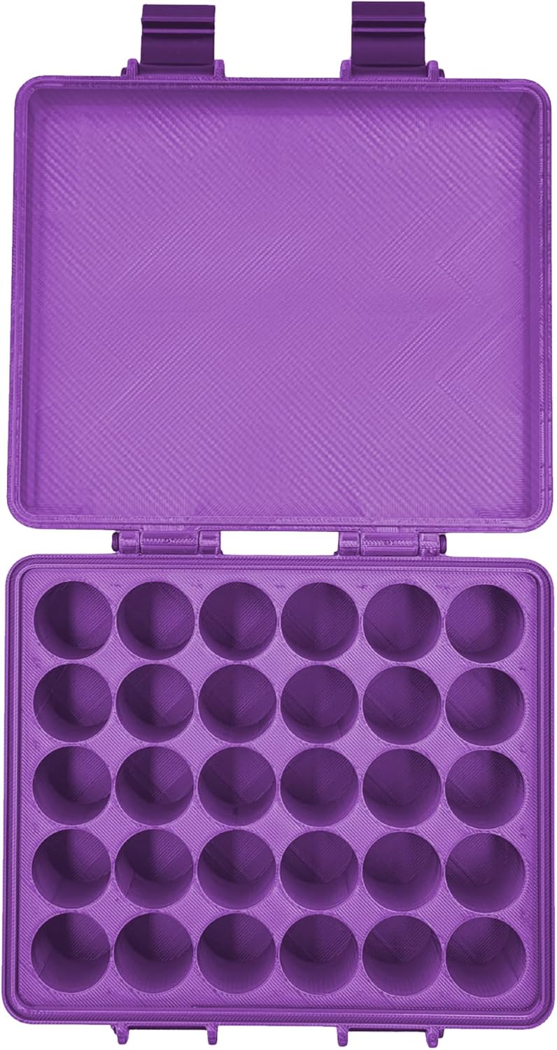 3D Printed Essential Oils Storage Case Compatible with Young Living 5ml Essential Oils - 5ml Bottle Storage Box with 30 Slots - Essential Oil Carrying Case, 16mm Max Diameter, 35mm Max Height