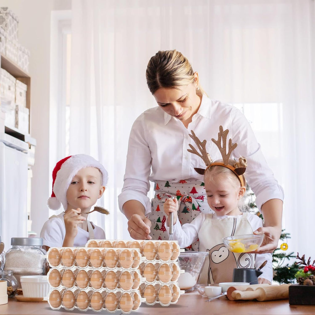 100 Pack Plastic Egg Cartons Cheap Bulk, 12 Count Clear Egg Containers for Fresh Chicken Eggs, 2x6 Grids Refrigerator Egg Trays for Refrigerator Storage, Chicken Farm, Market Display & Commercial Use