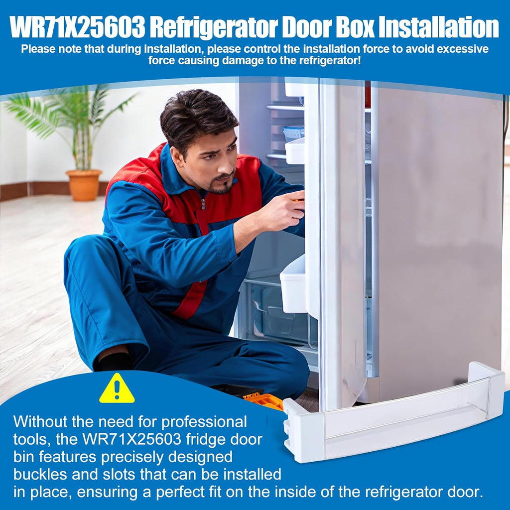 WR71X25603 Bin-Door Compatible with General Electric Monogram. WR71X25603 Refrigerator Door Bin Replace AP5986500 WR71X10428 4362260 PS11726970 945735 AH651975 EA651975 PS658