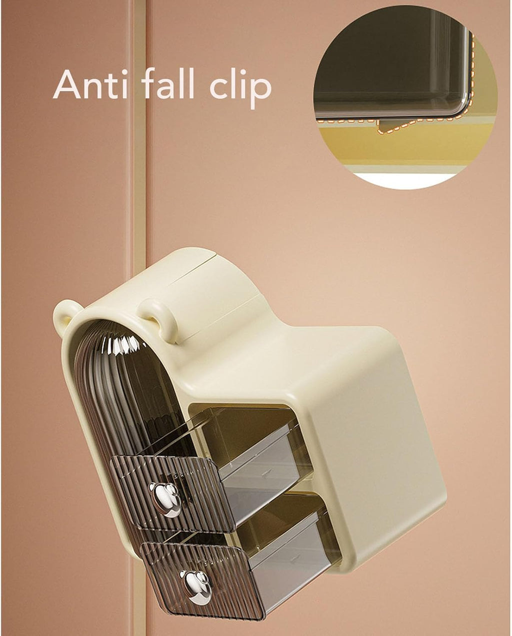 Makeup Organizer, Large Capacity Cosmetic Display Case with Makeup Brush Holder, Vanity Organizer for Eyeshadows, Lipsticks, Foundations