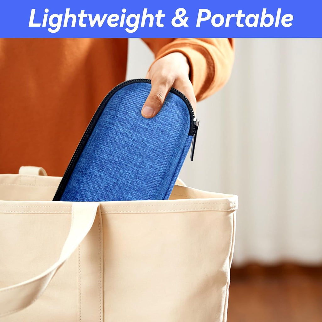 Insulin Cooler Travel Case with 2 Ice Packs, Portable Medication Diabetic Cooler Organizer Bag for Daily Life and Trip Use, Blue