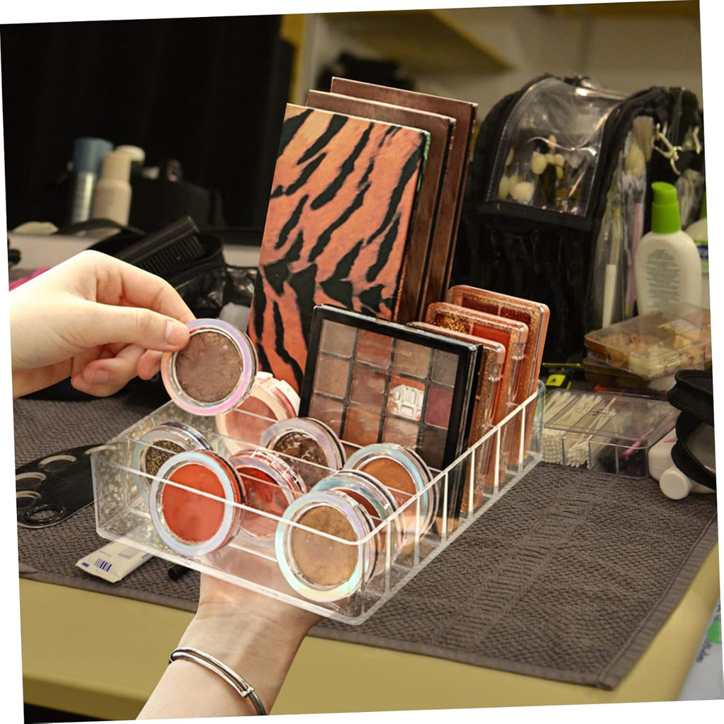 Acrylic Makeup Stand Eyeshadow Palette Holder Countertop Organizer Vertical Storage for Cosmetics